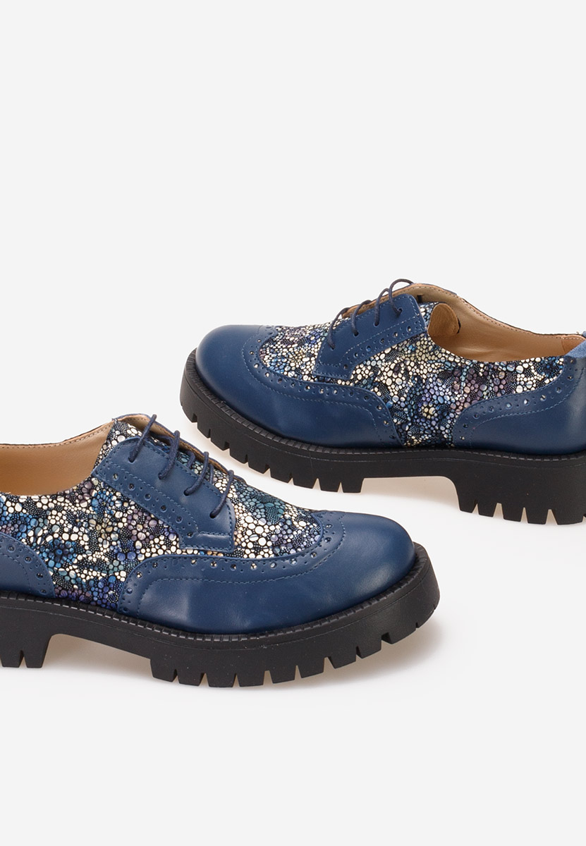 Flexa kék női brogue cipő