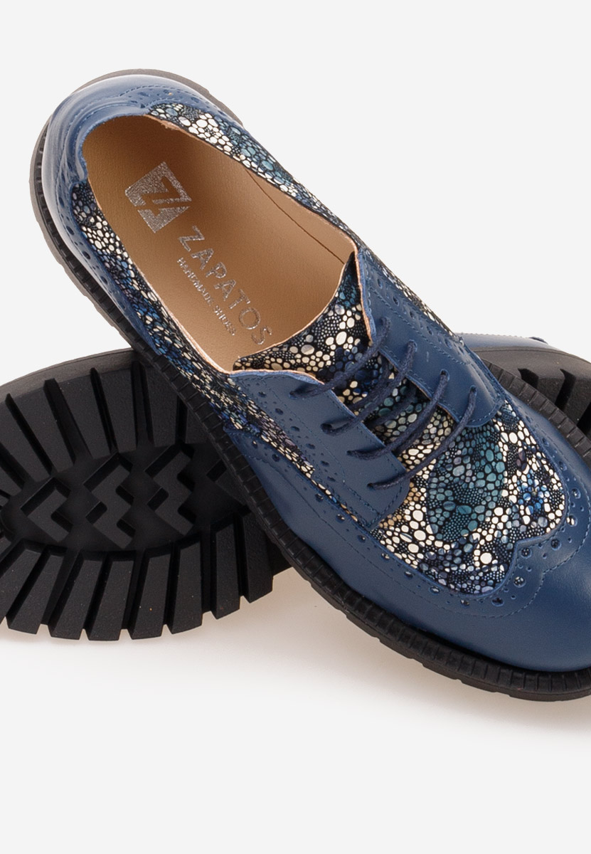 Flexa kék női brogue cipő