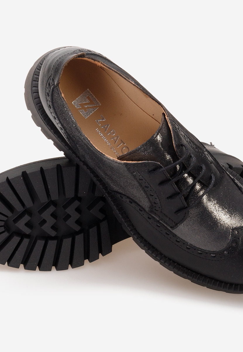 Flexa fekete női brogue cipő