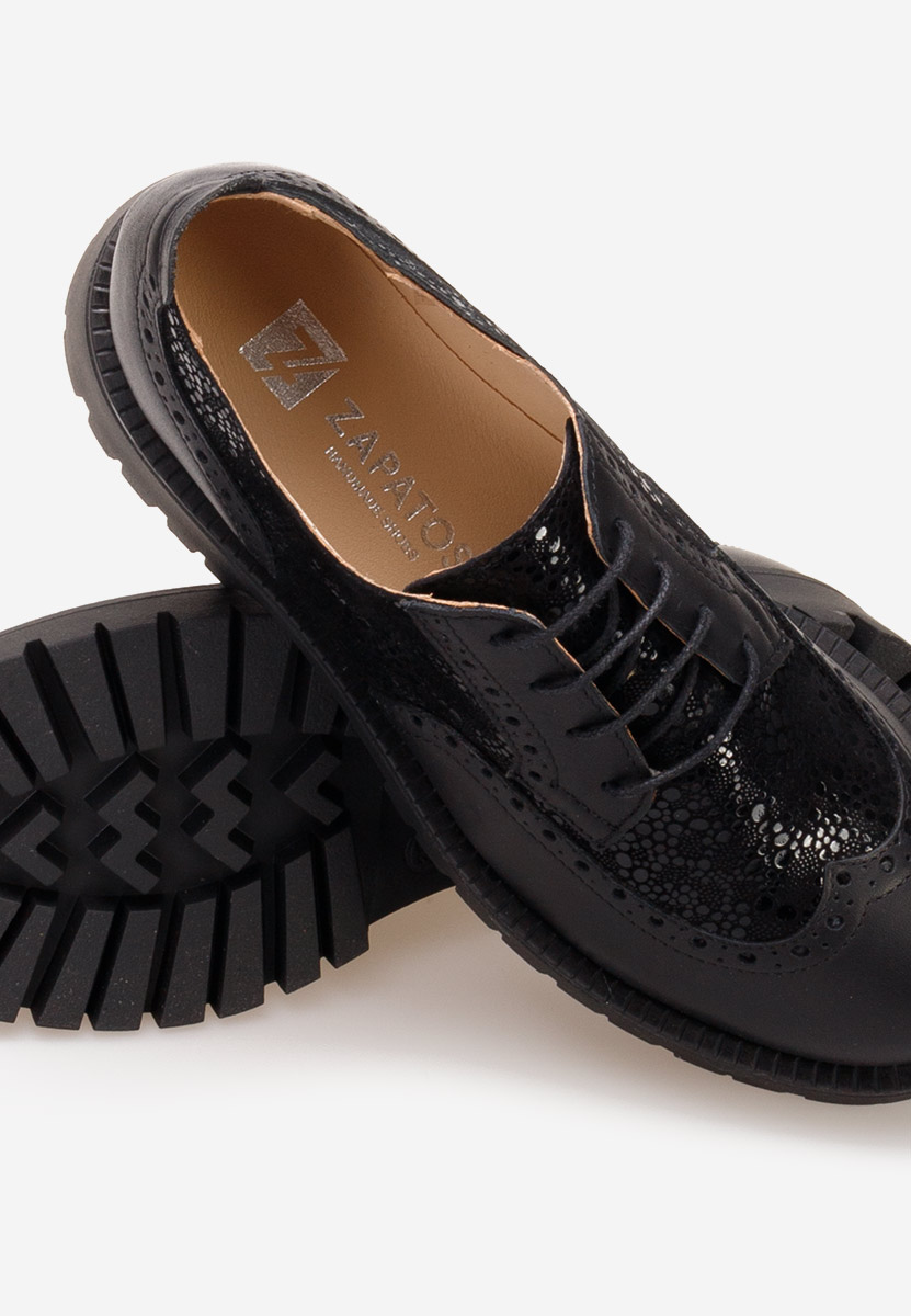 Flexa v4 fekete női brogue cipő