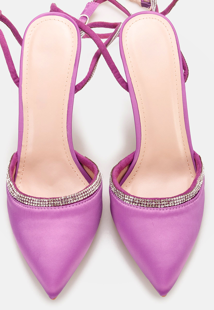 Azaleea lila tűsarkú cipő 