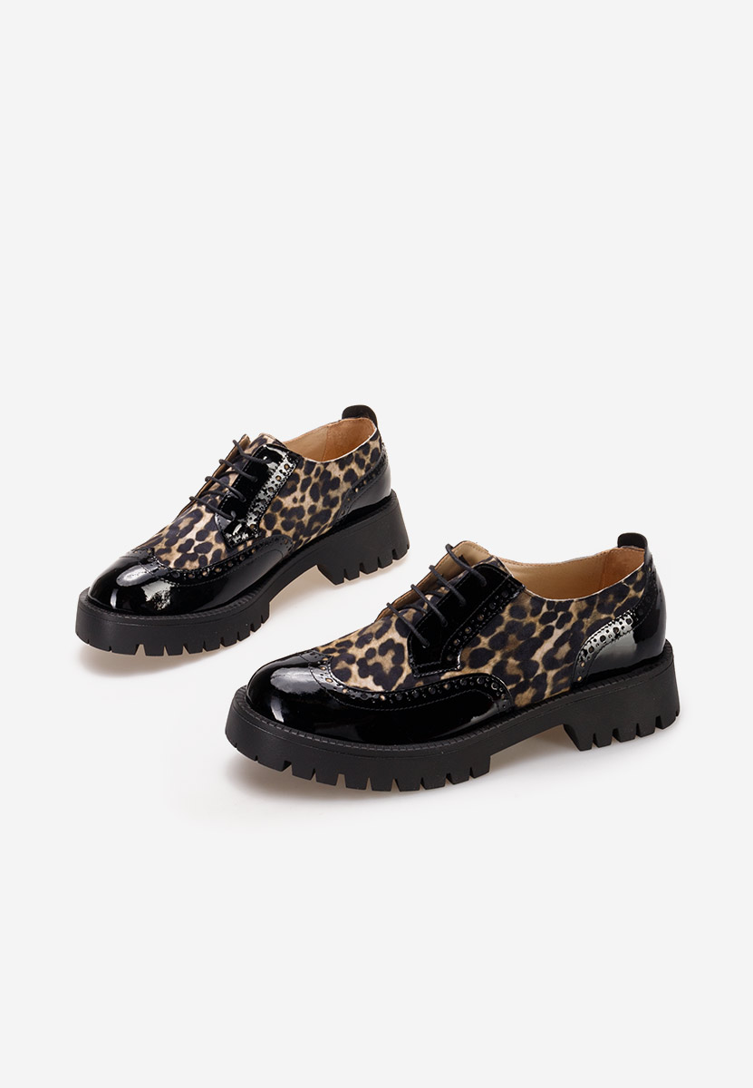 Flexa leopárdmintás női brogue cipő