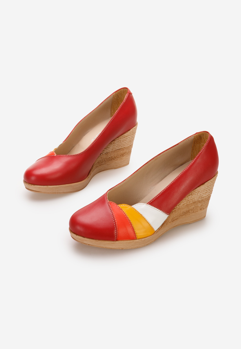 Iryela piros platform cipők