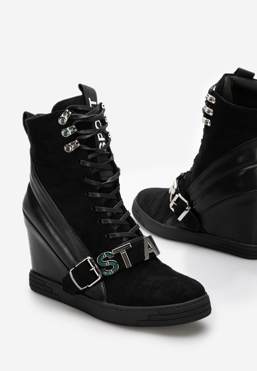 Candy fekete platform sneaker cipő 