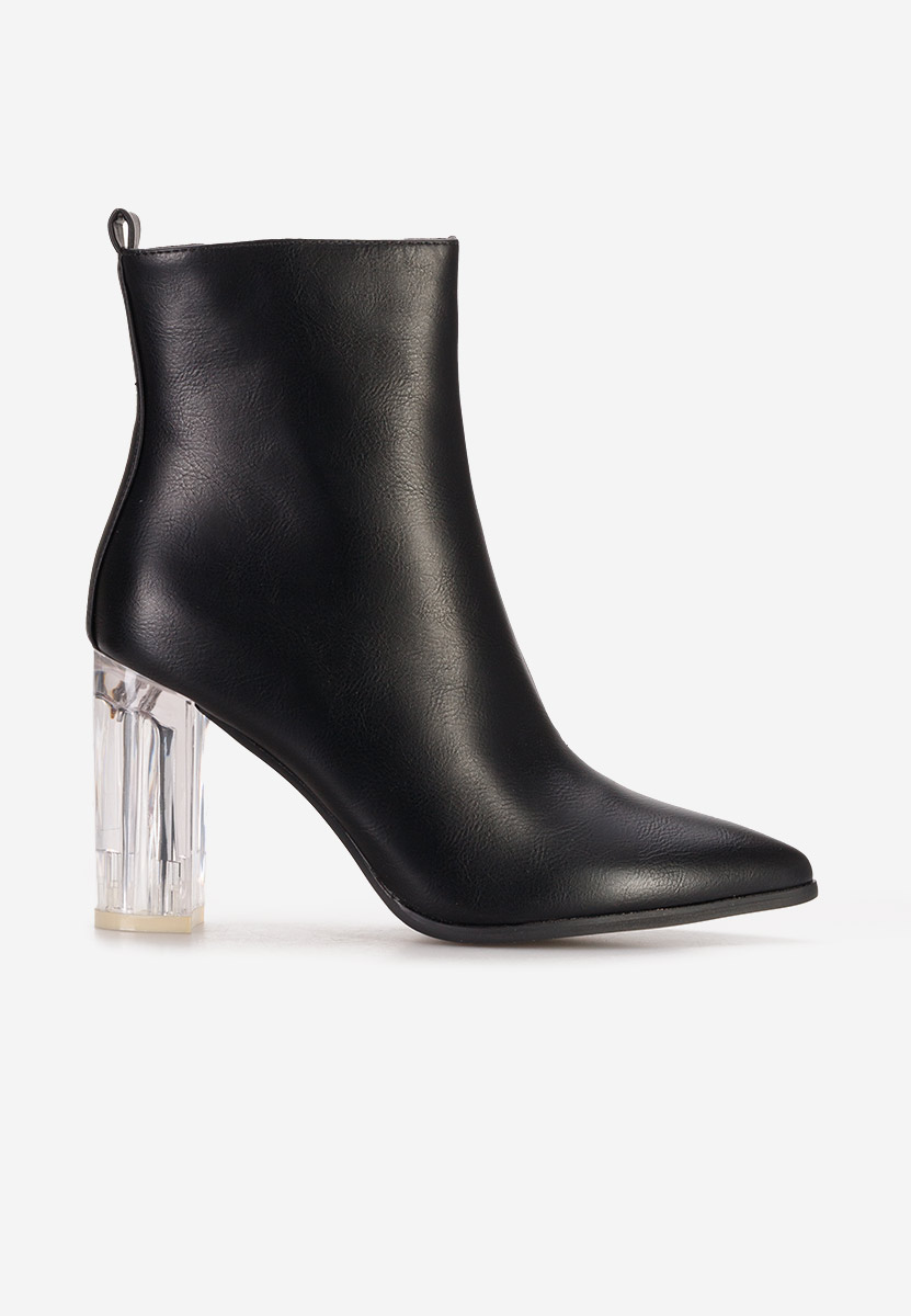 Arilea fekete bokacsizma vastag sarokkal