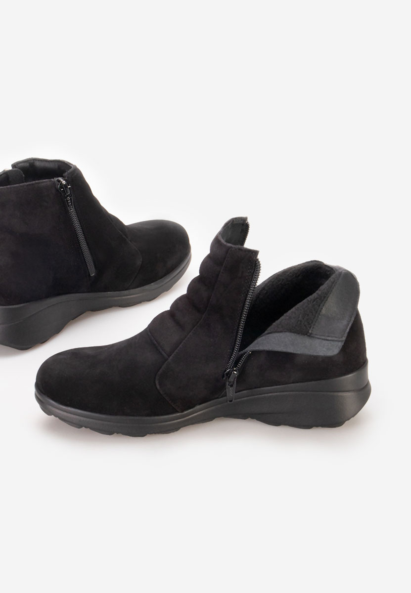 Soralia v2 fekete női bőr bokacsizma