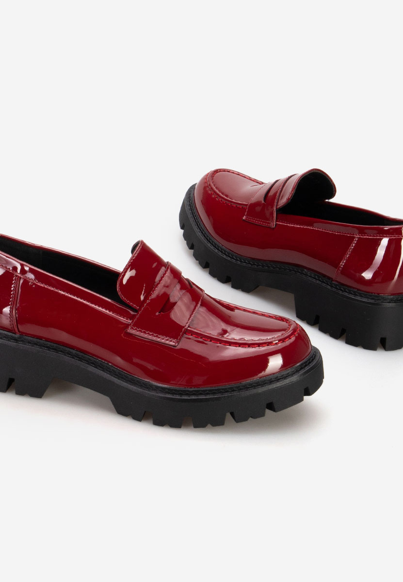 Zampa borvörös női telitalpú mokaszín