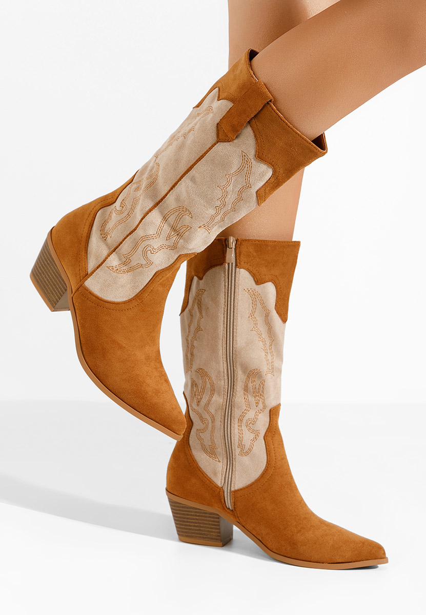 Kania camel cowboy csizma női 