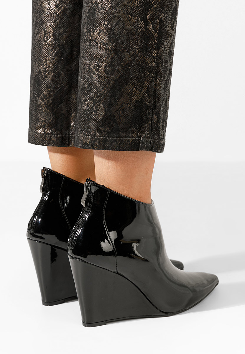 Shenna fekete női platform bokacsizma 