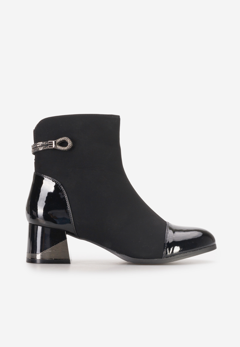 Excelsa fekete elegáns női bokacsizma