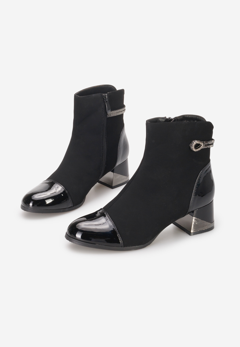 Excelsa fekete elegáns női bokacsizma