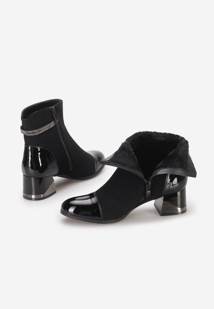 Excelsa fekete elegáns női bokacsizma