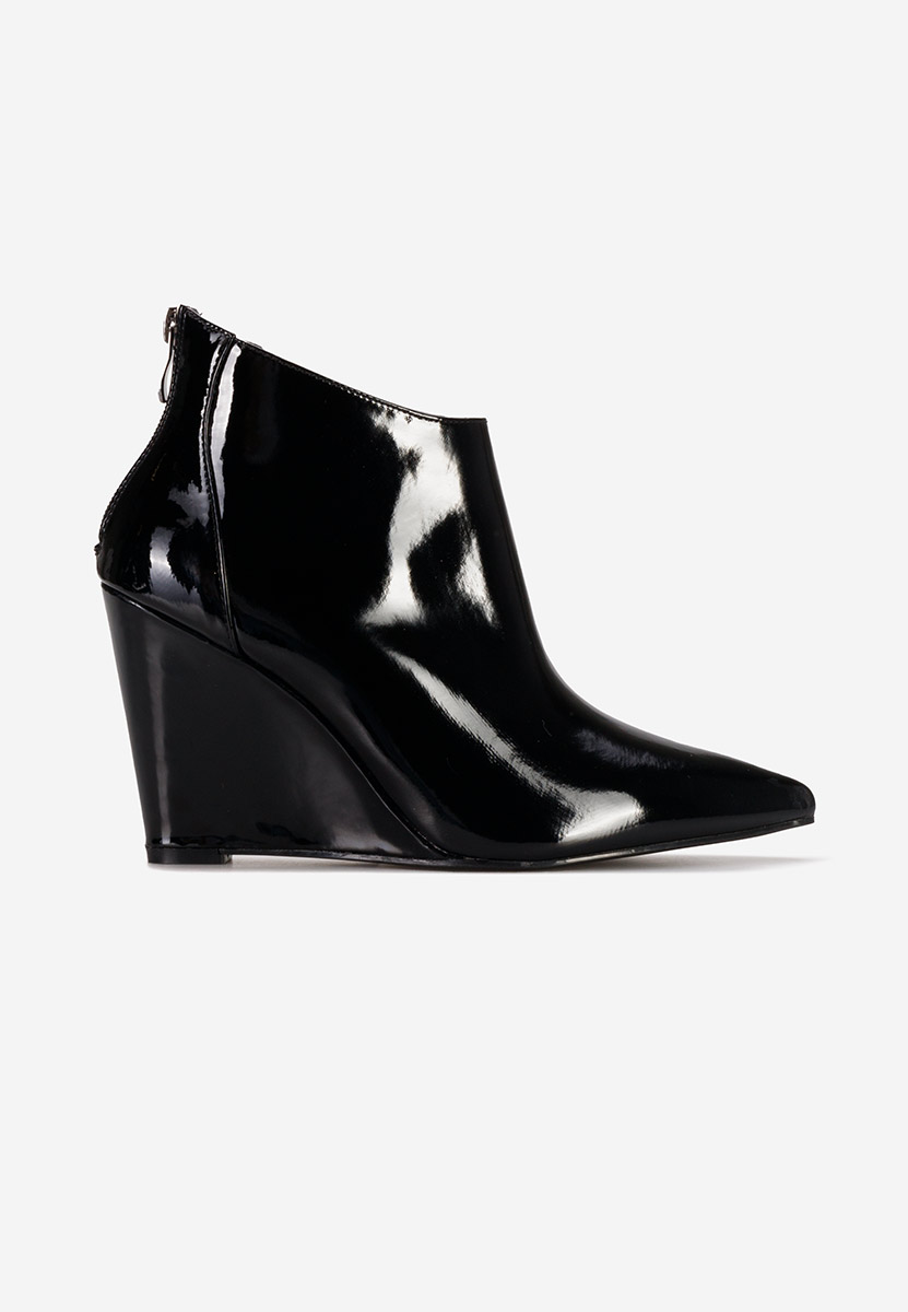 Shenna fekete női platform bokacsizma 