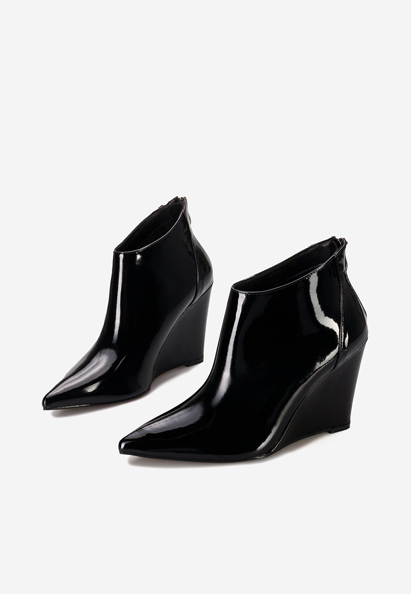 Shenna fekete női platform bokacsizma 