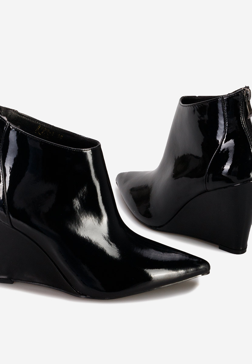 Shenna fekete női platform bokacsizma 