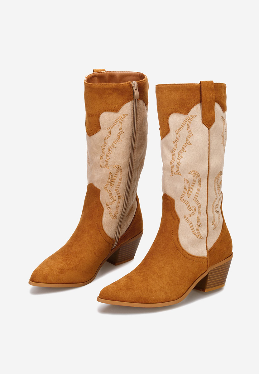 Kania camel cowboy csizma női 