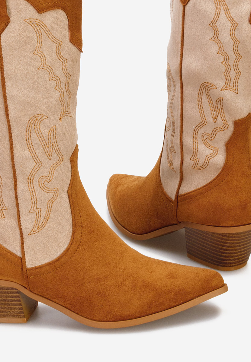 Kania camel cowboy csizma női 