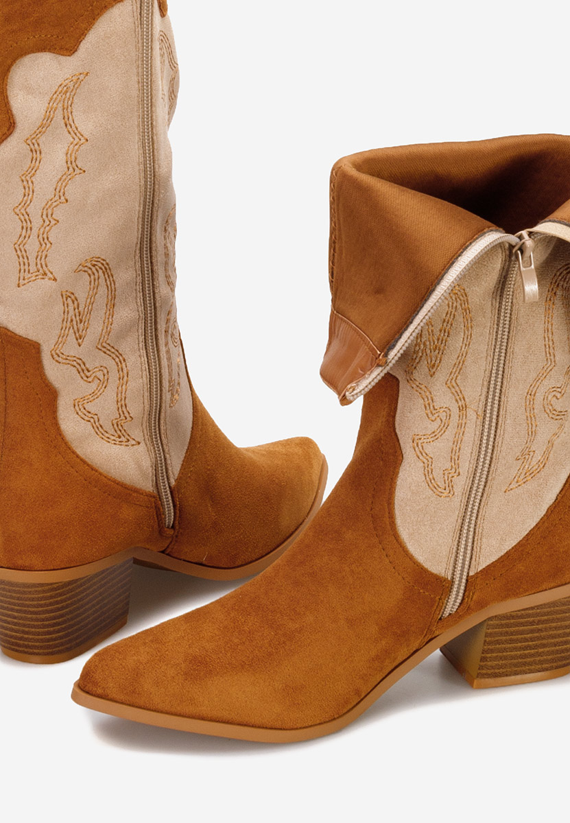 Kania camel cowboy csizma női 