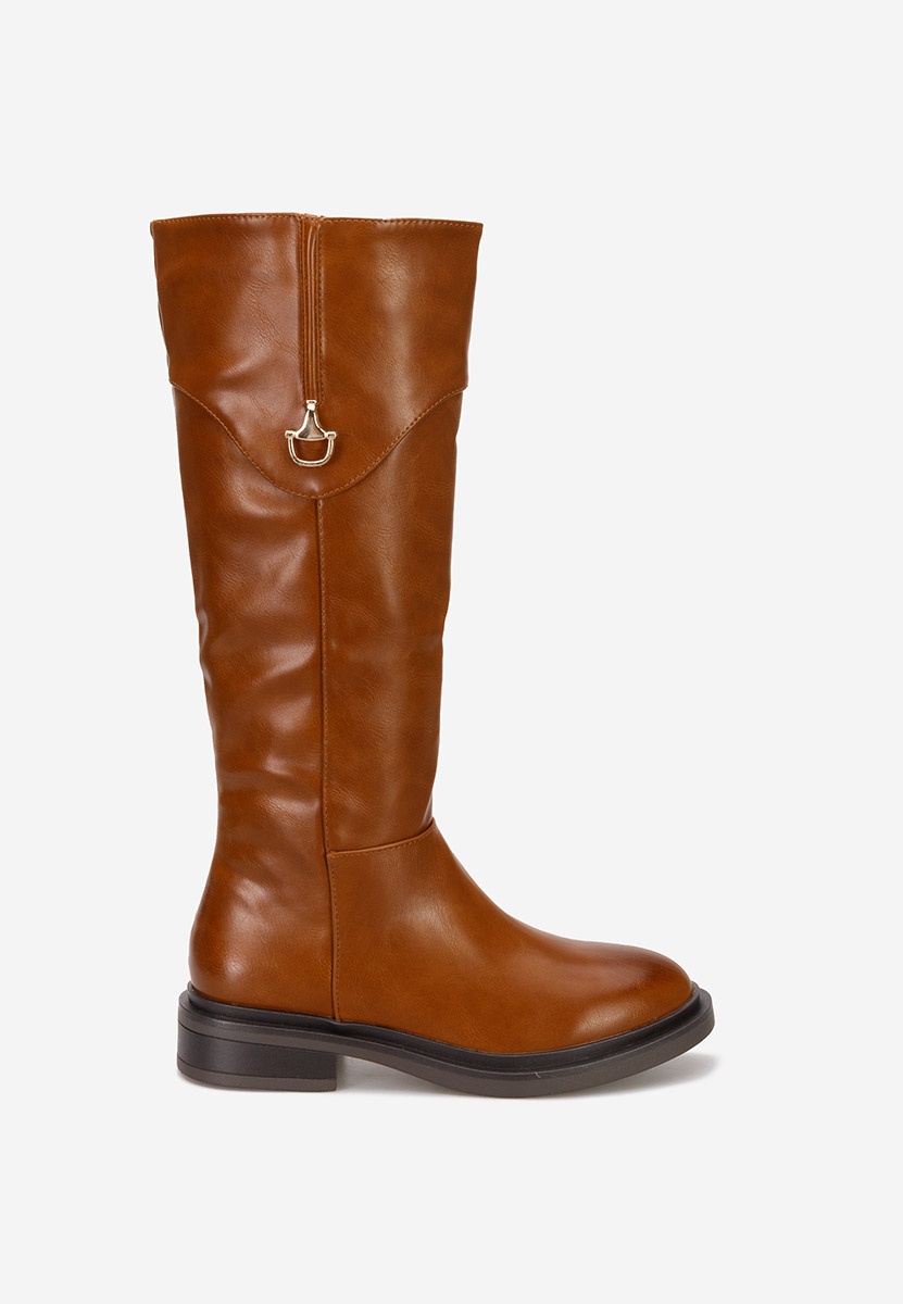 Ameila camel lapos talpú csizma 