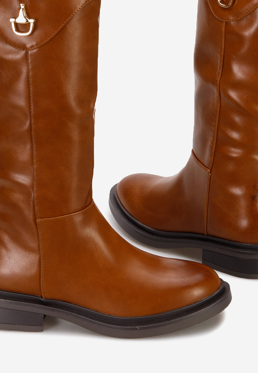 Ameila camel lapos talpú csizma 