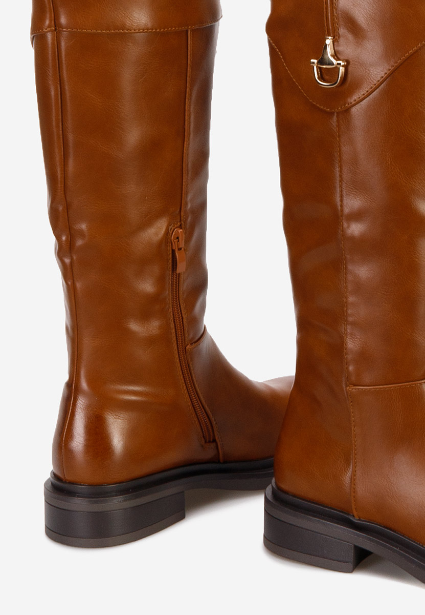 Ameila camel lapos talpú csizma 
