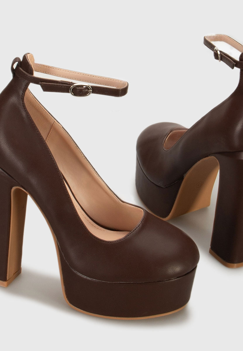 Matea v3 barna platform magassarkú