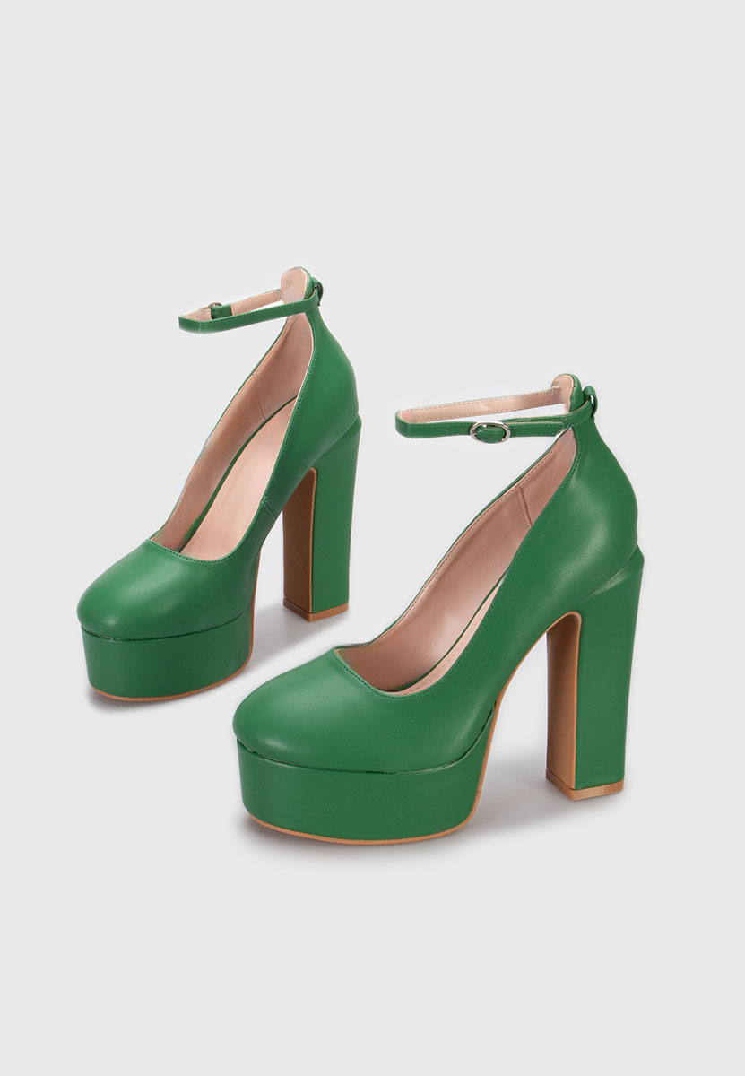 Matea v4 zöld platform magassarkú