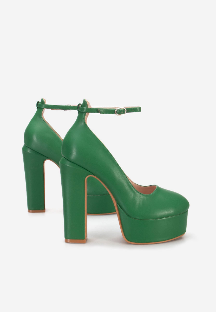 Matea v4 zöld platform magassarkú