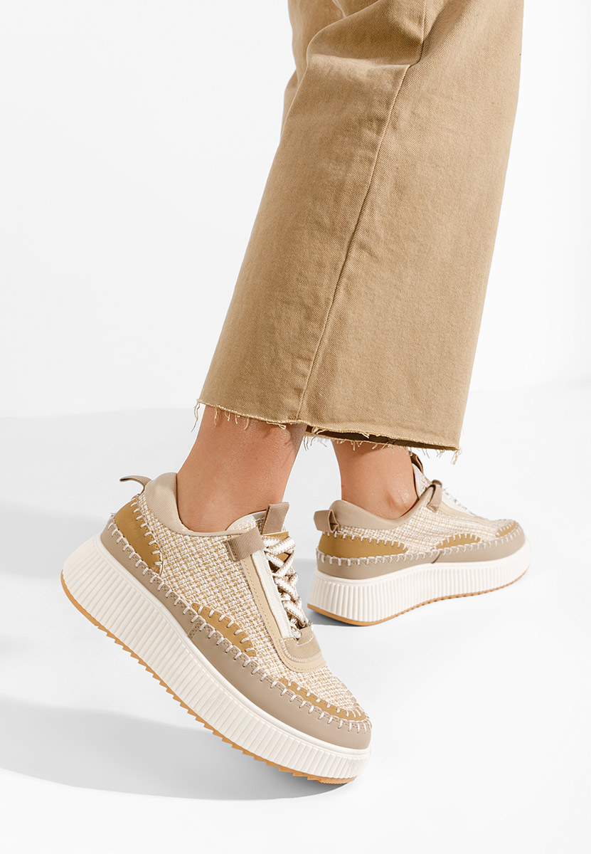 Tenerife khaki telitalpú platform sneaker