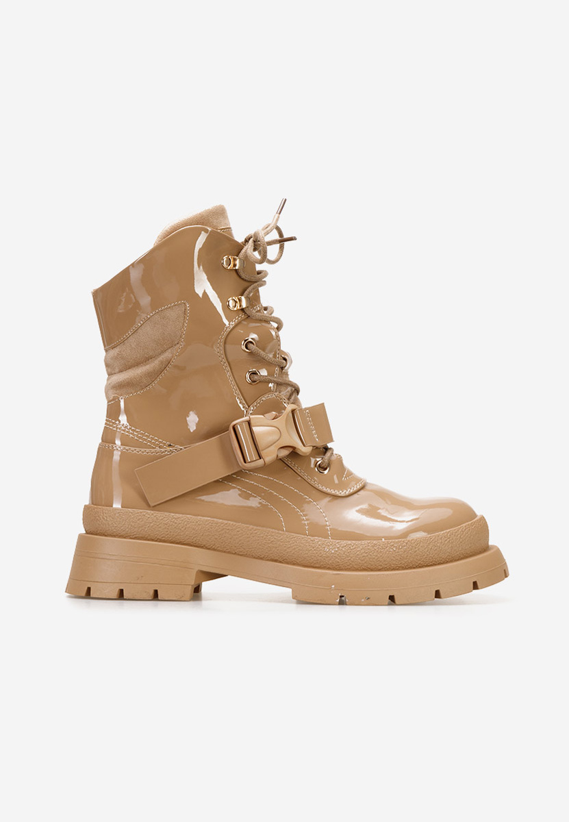 Zimora khaki telitalpú platform bokacsizma