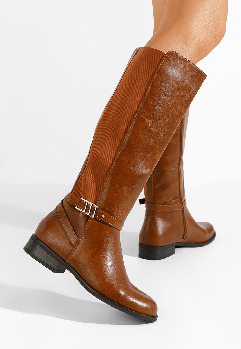 Balina camel lapos talpú csizma 