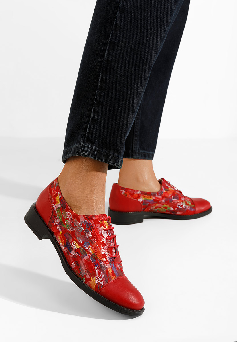 Genave v6 piros női oxford cipő 