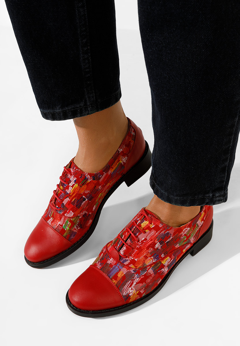Genave v6 piros női oxford cipő 