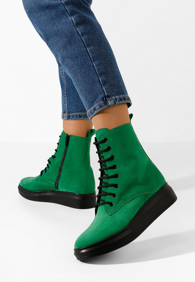 Cabera v2 zöld női bőr bokacsizma