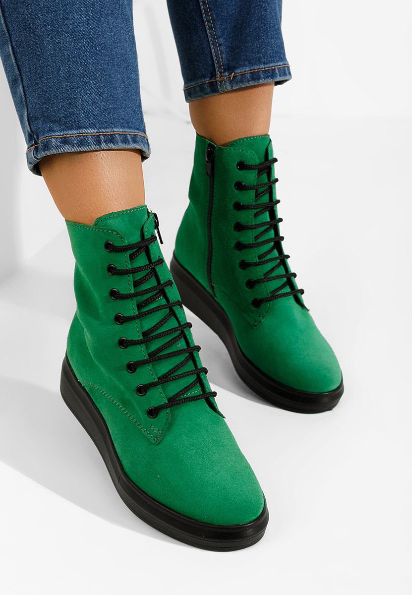 Cabera v2 zöld női bőr bokacsizma