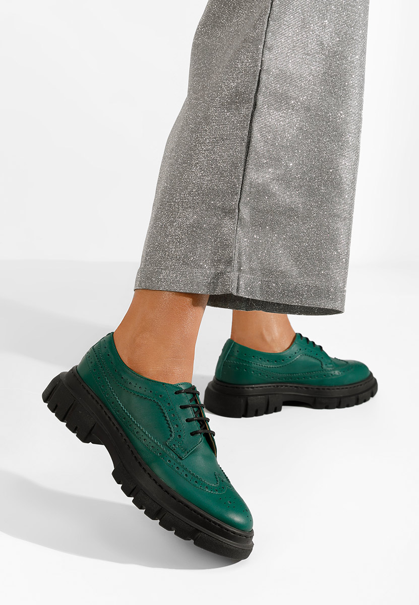Henise v3 zöld női brogue cipő