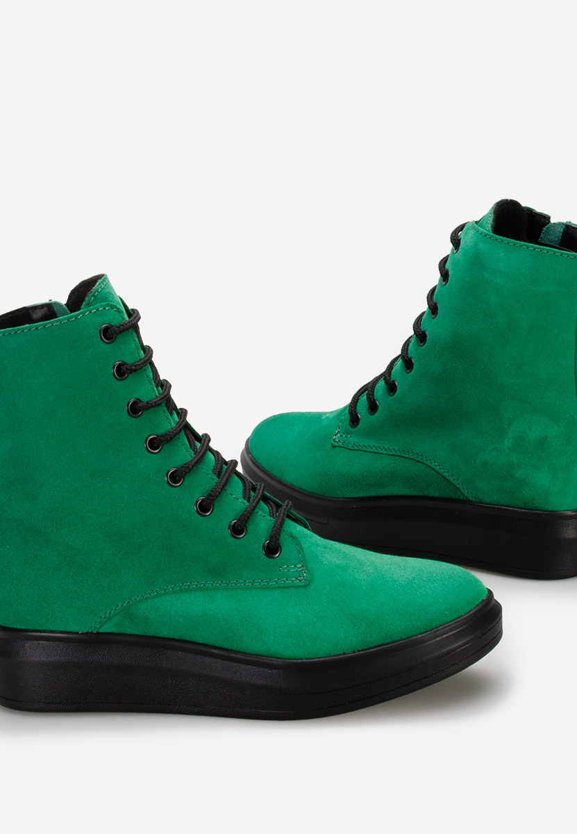 Cabera v2 zöld női bőr bokacsizma