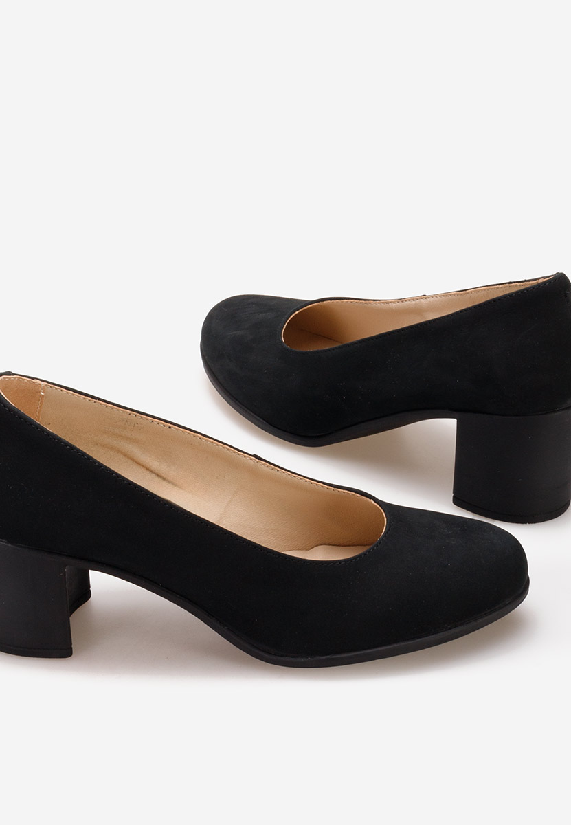 Dalida fekete bőr félcipő