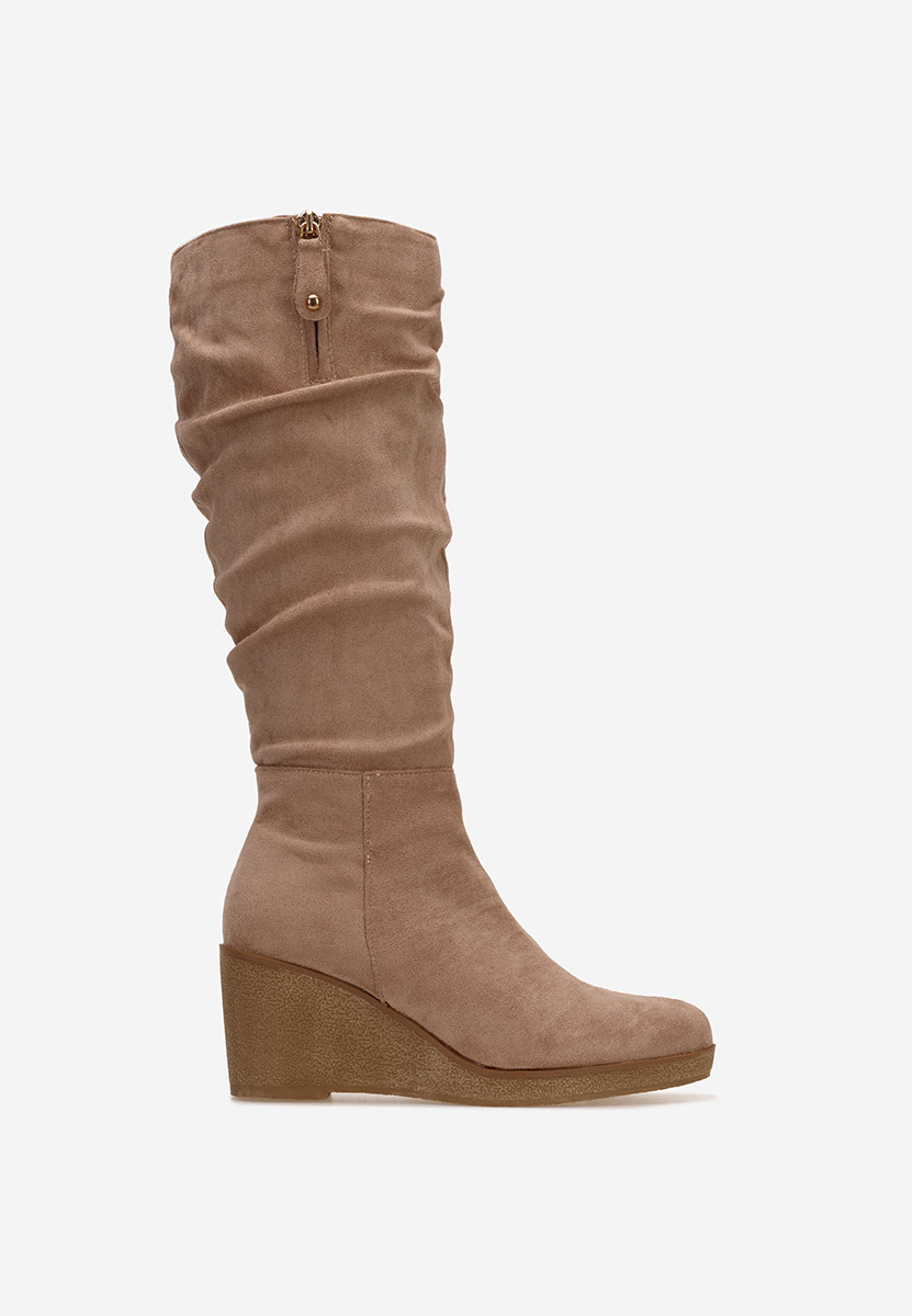 Chloe khaki platform csizma