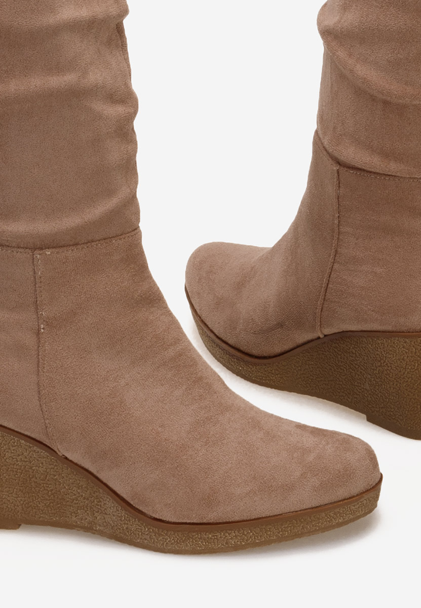 Chloe khaki platform csizma