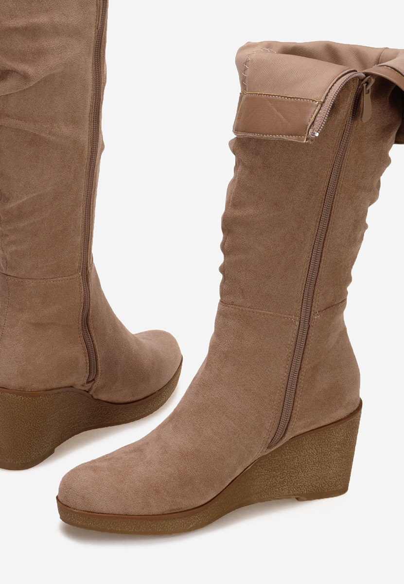 Chloe khaki platform csizma