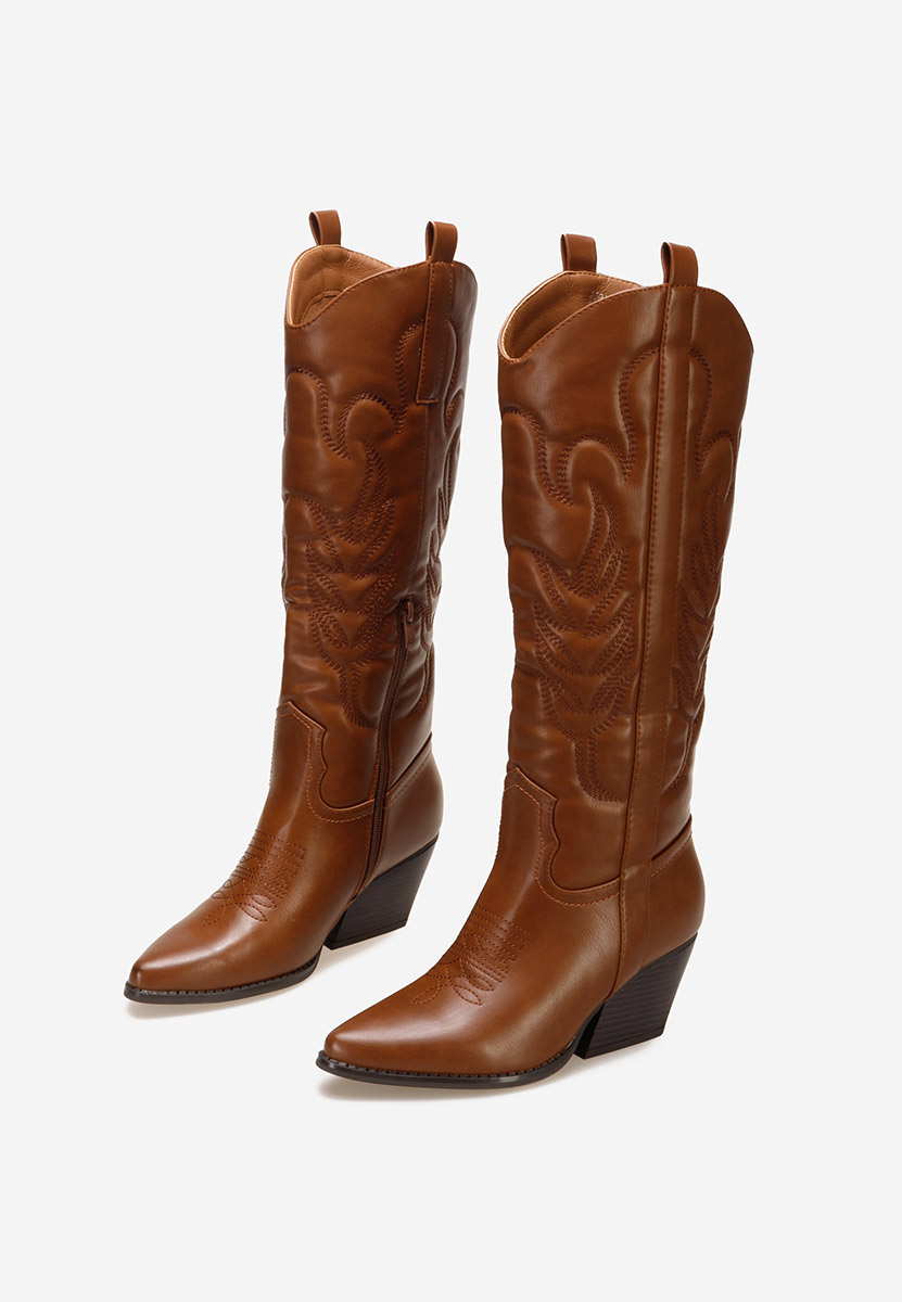 Alastrina barna cowboy csizma női 