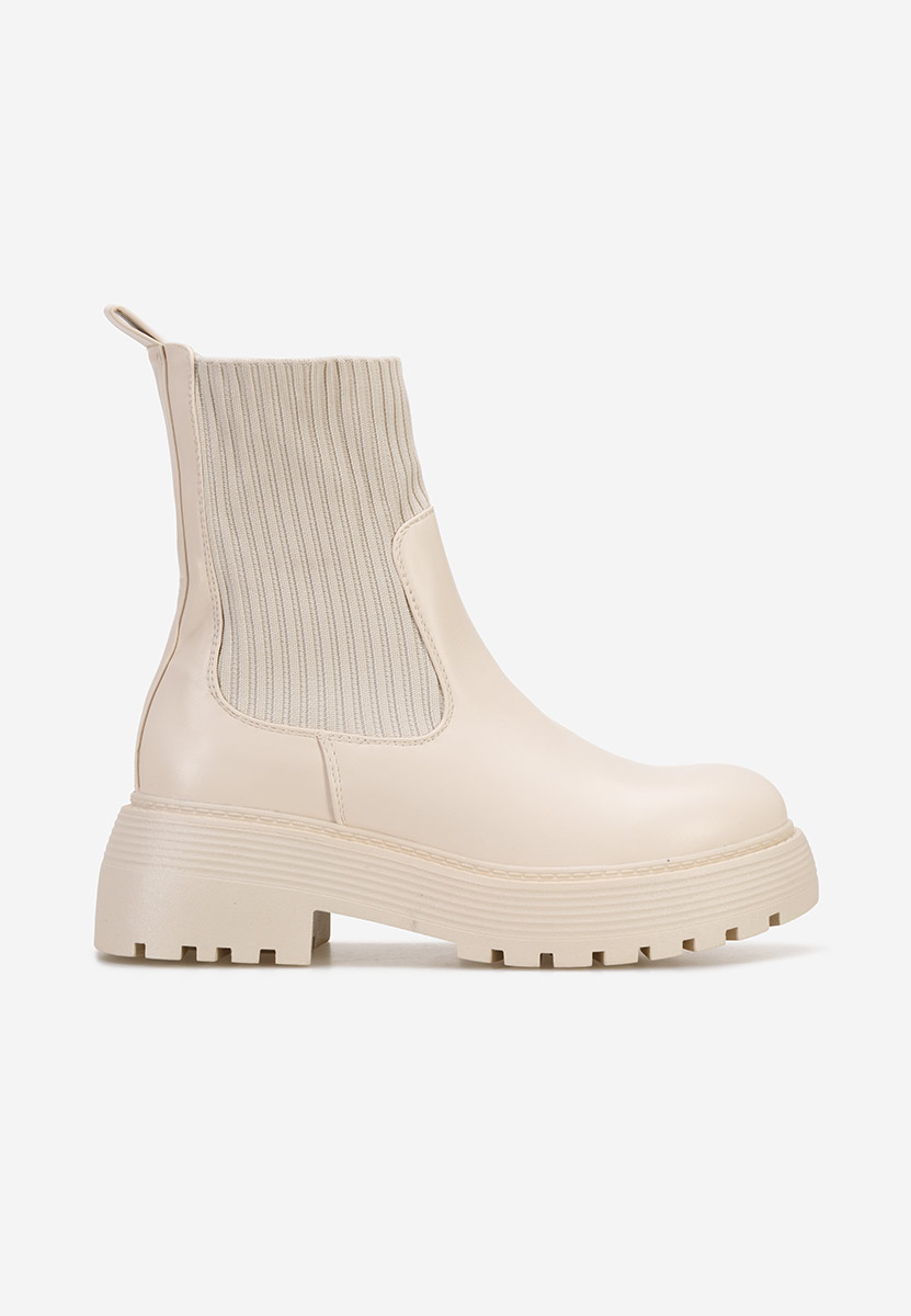 Ezora bézs női zokni bokacsizma