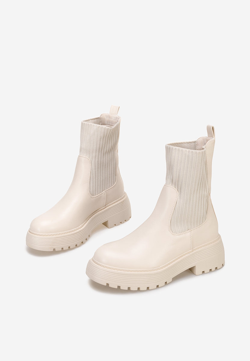 Ezora bézs női zokni bokacsizma