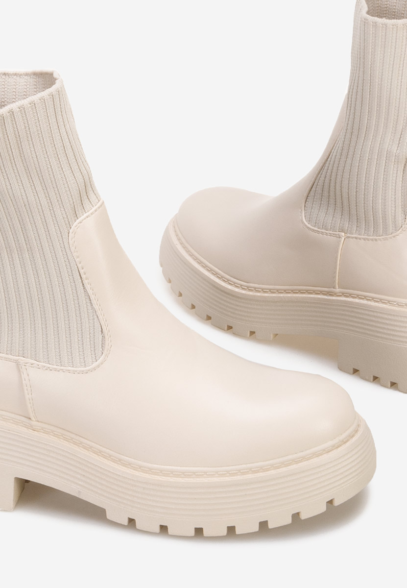 Ezora bézs női zokni bokacsizma