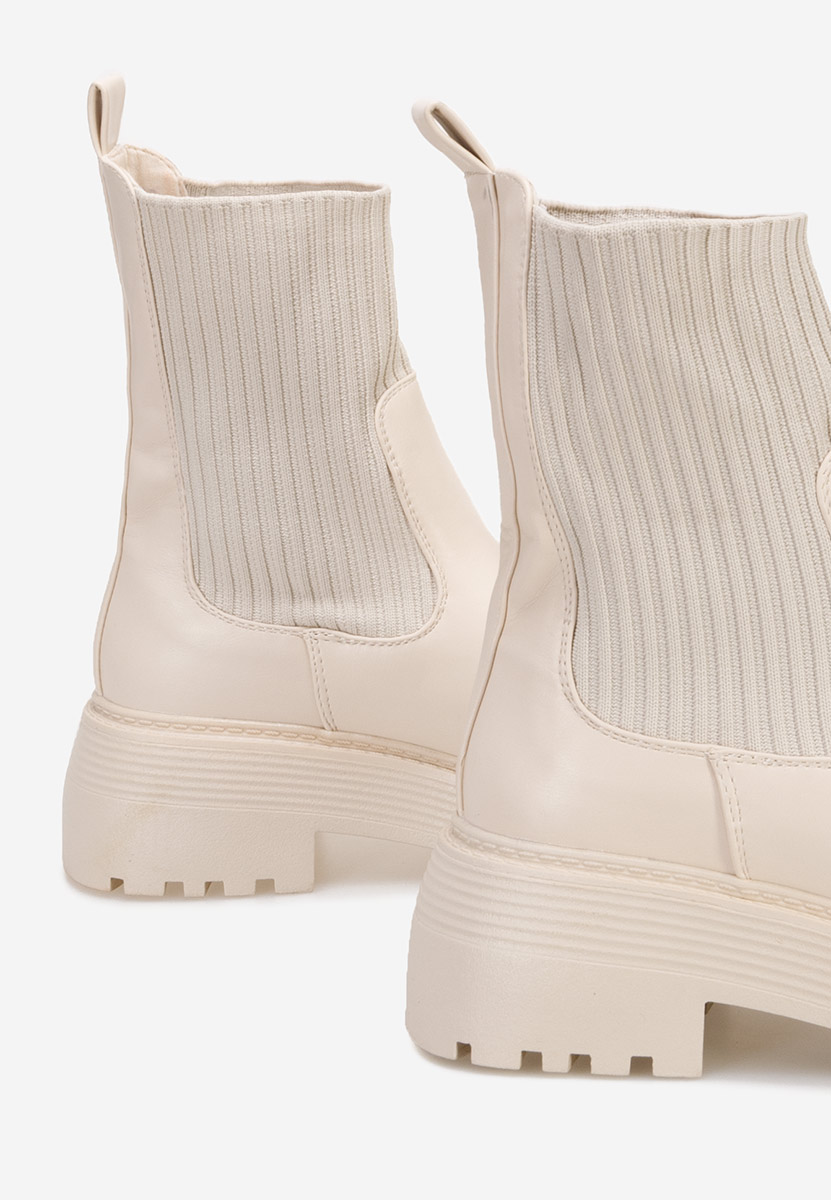 Ezora bézs női zokni bokacsizma