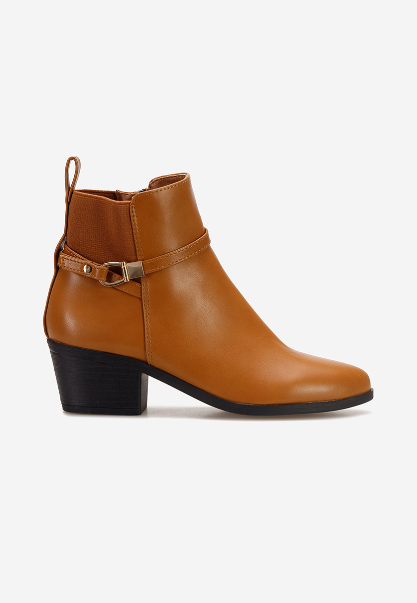 Odelina camel bokacsizma vastag sarokkal