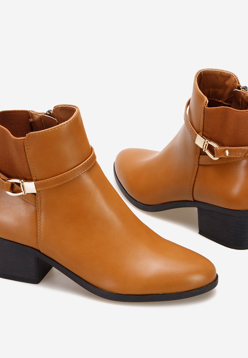 Odelina camel bokacsizma vastag sarokkal