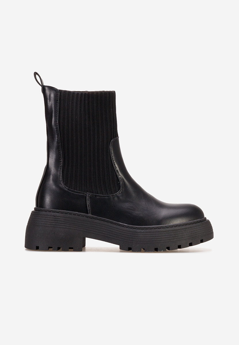 Ezora fekete női bokacsizma