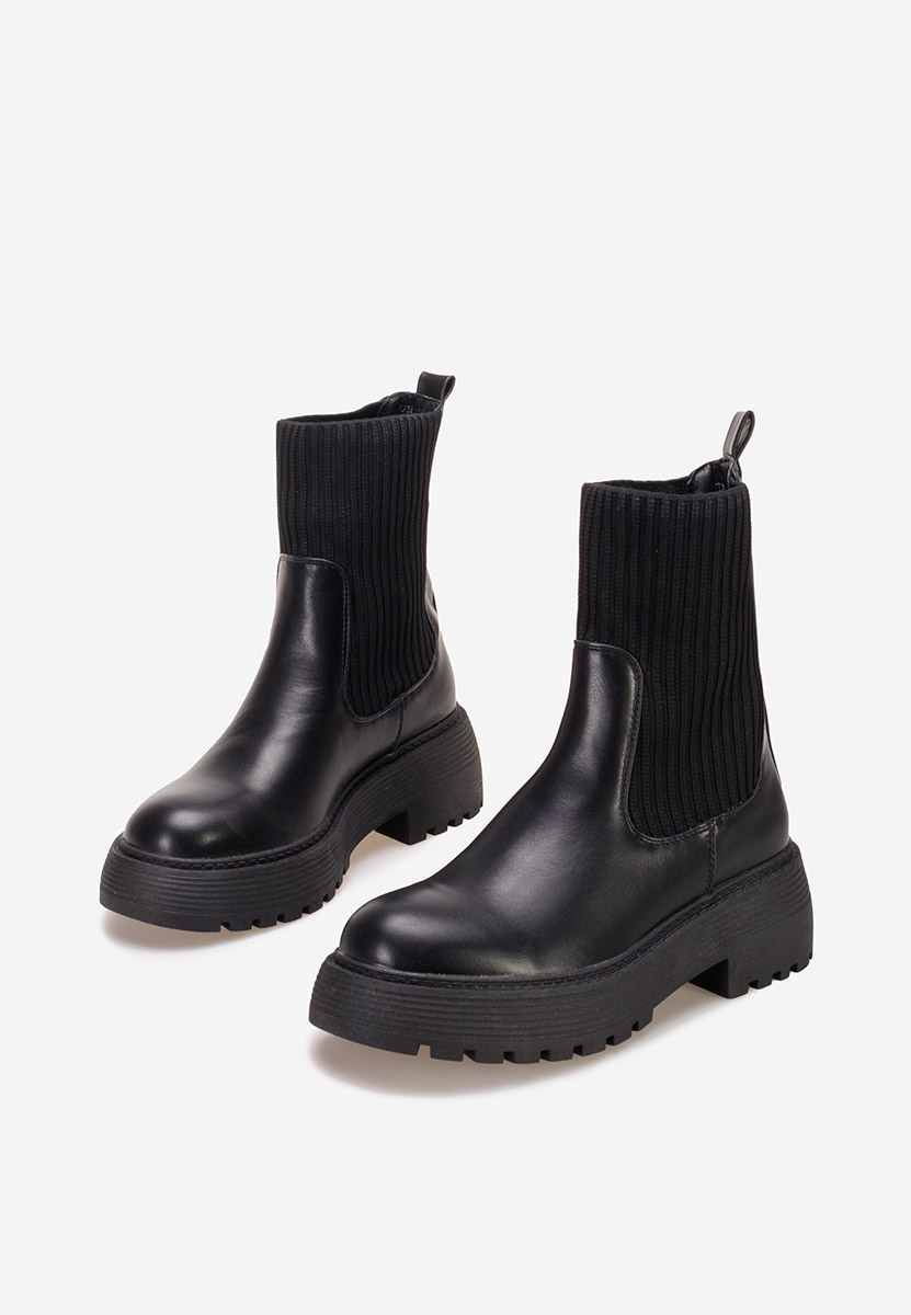 Ezora fekete női bokacsizma